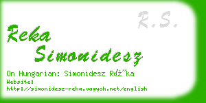 reka simonidesz business card